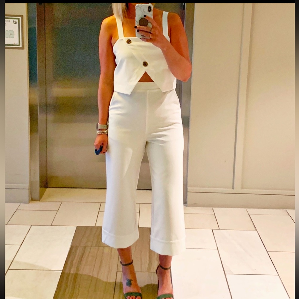 Express white jumpsuit